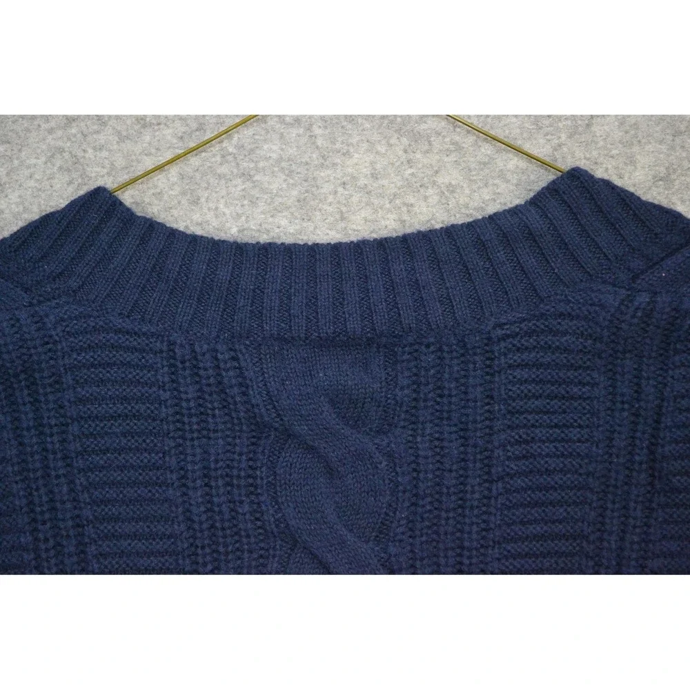 Nation LTD Cardigan Sweater Womens M Navy Cable Knit Alpaca Pockets‎ Los Angeles - Picture 13 of 16